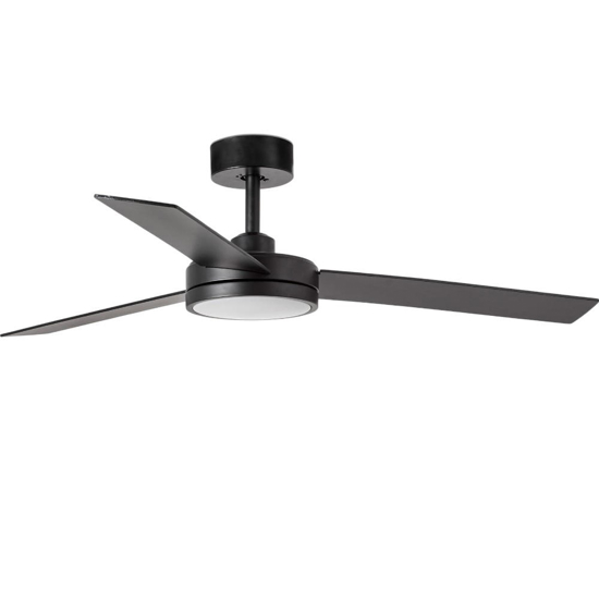 Ventilatore nero da soffitto con luce 28mq a pale silenzioso