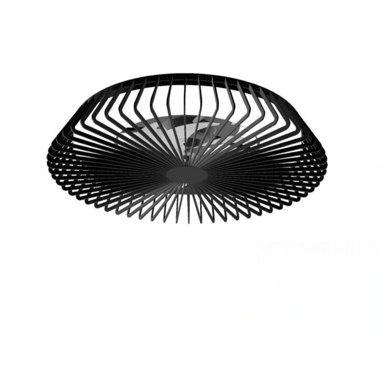 Ventilatore nero a plafoniera da soffitto moderno silenzioso con telecomando