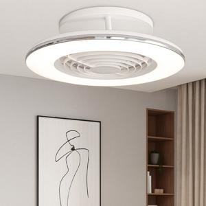 Ventilatore plafoniera con luce bianco moderno con telecomando