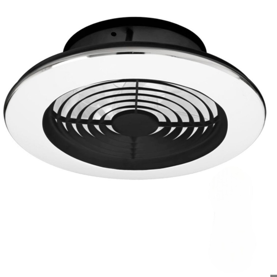 Plafoniera con ventilatore da soffitto nero 13mq con telecomando