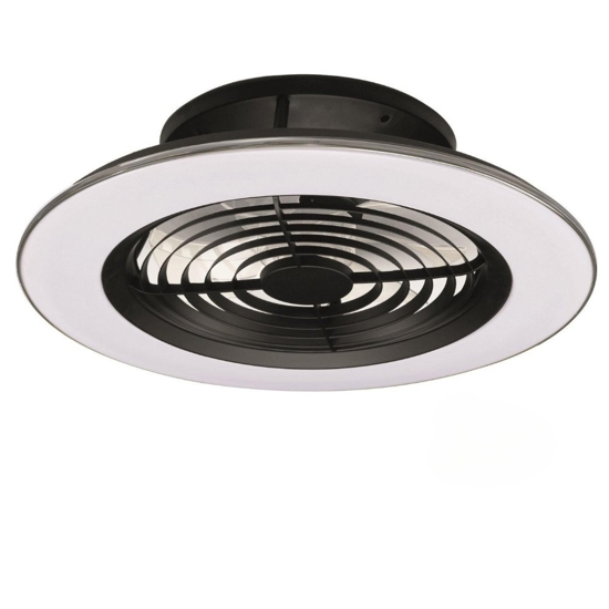 Ventilatore a plafoniera da soffitto silenzioso nero 18mq con telecomando