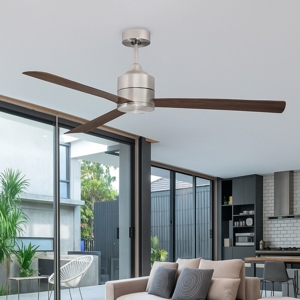 Ventilatore da soffitto con pale legno silenzioso 20mq con telecomando