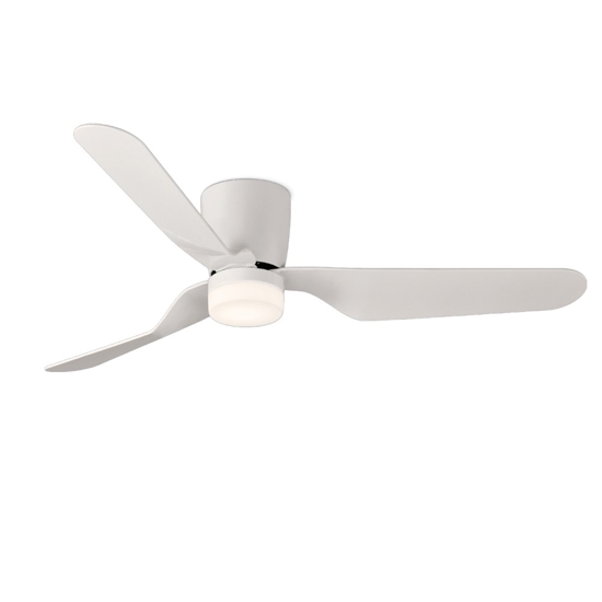 Ventilatore a pale da soffitto bianco con luce silenzioso 18mq