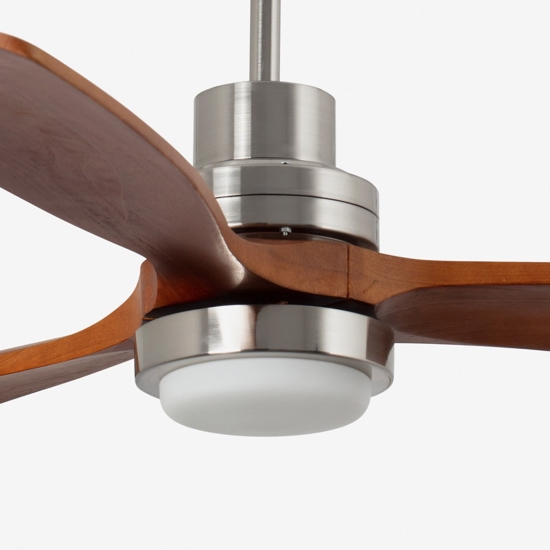 Lampadario a ventilatore con luce da soffitto 28mq pale in legno