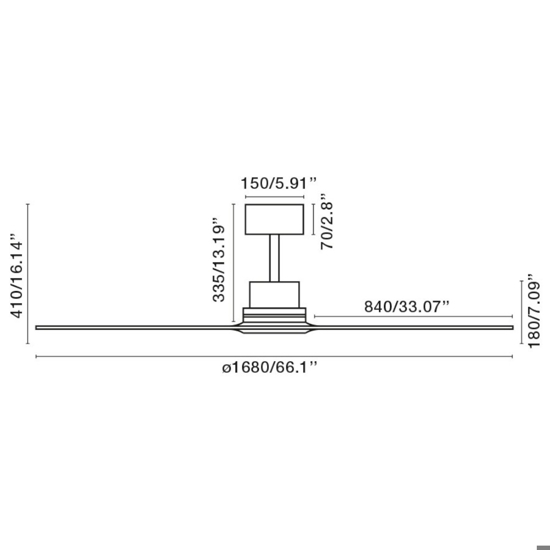 Ventilatore da soffitto con telecomando 39mq pale in legno