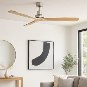 Ventilatore da soffitto 28mq pale di legno pino