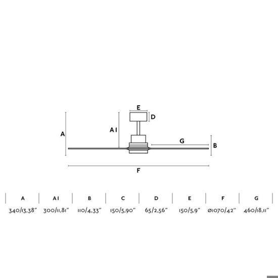 Ventilatore da soffitto 13mq con pale in legno
