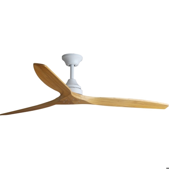 Ventilatore a pale di legno da soffitto bianco 28mq
