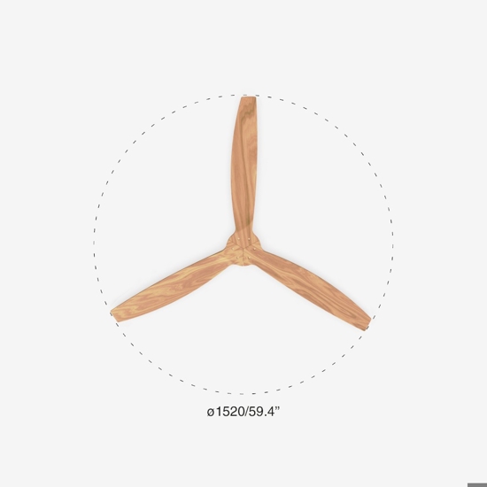 Ventilatore a pale di legno da soffitto bianco 28mq