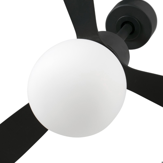 Ventilatore con luce a pale da soffitto nero 28mq