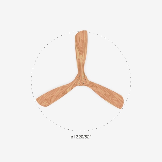 Ventilatore con pale di legno da soffitto 39mq con telecomando
