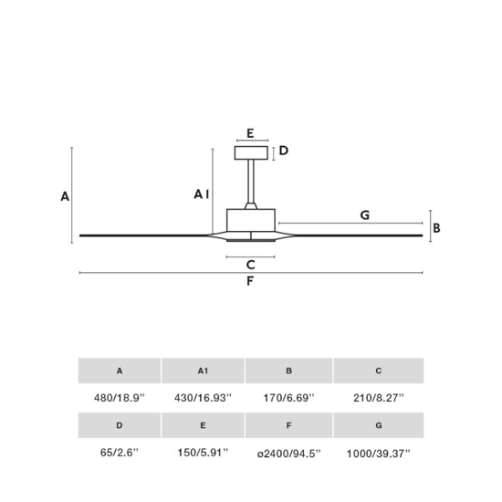Ventilatore con pale di legno da soffitto 39mq con telecomando