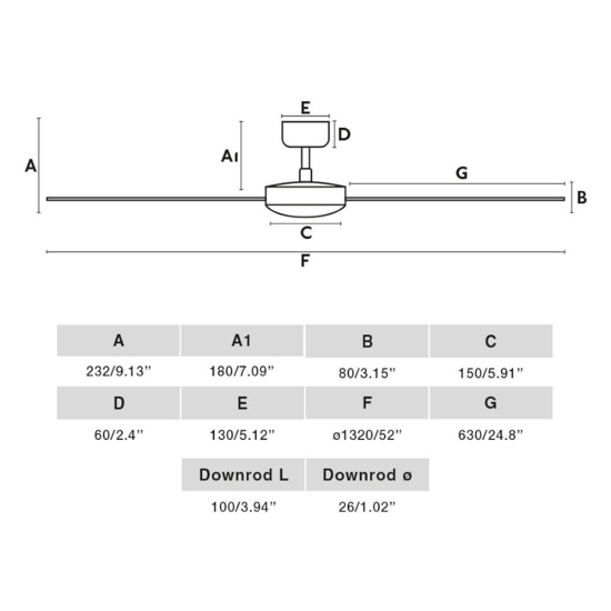 Ventilatore da soffitto a pale fino a 28mq bianco