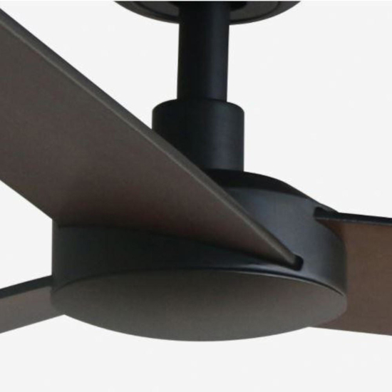 Ventilatore per soffitto 28mq nero con pale marrone