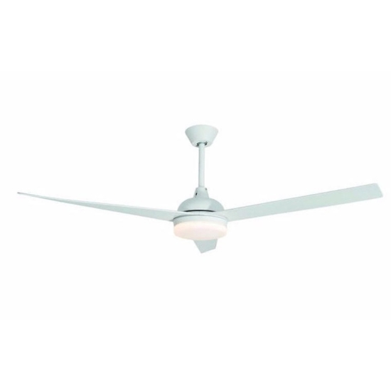 Ventilatore bianco con luce da soffitto a pale silenzioso 28mq con telecomando
