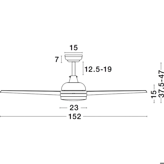 Ventilatore bianco con luce da soffitto a pale silenzioso 28mq con telecomando