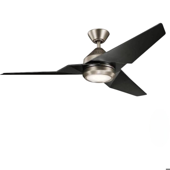 Ventilatore nero da soffitto con telecomando 30mq silenzioso