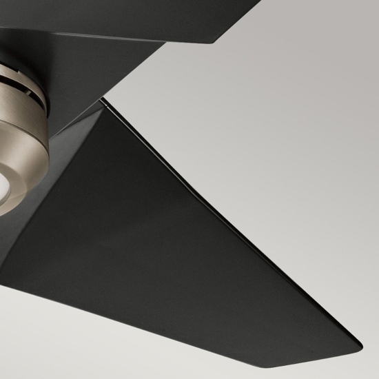 Ventilatore nero da soffitto con telecomando 30mq silenzioso