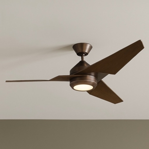 Ventilatore da soffitto con luce pale marrone silenzioso