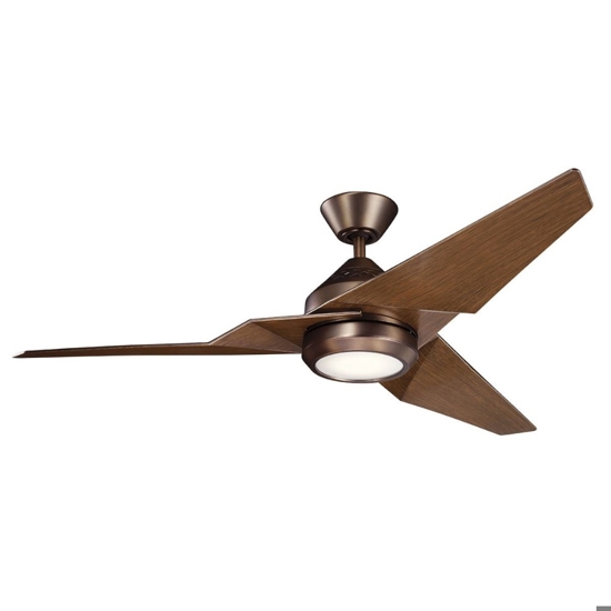 Ventilatore da soffitto con luce pale marrone silenzioso
