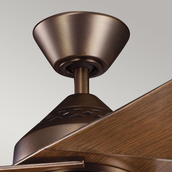 Ventilatore da soffitto con luce pale marrone silenzioso