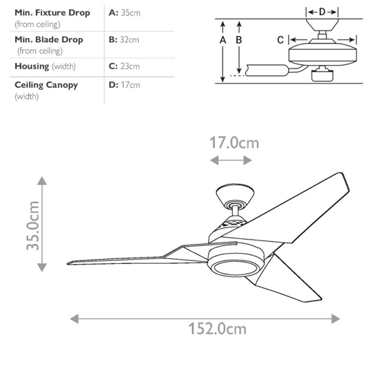 Ventilatore da soffitto con luce pale marrone silenzioso