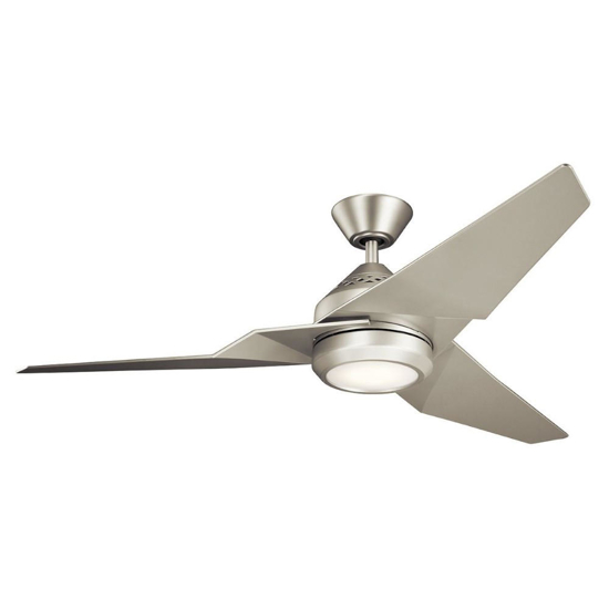 Ventilatore da soffitto con luce 20mq nichel silenzioso
