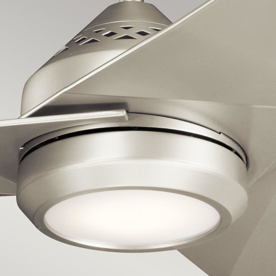 Ventilatore da soffitto con luce 20mq nichel silenzioso