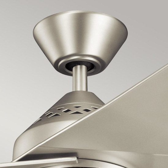Ventilatore da soffitto con luce 20mq nichel silenzioso