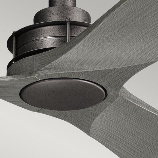 Ventilatore da soffitto 25mq effetto legno antracite