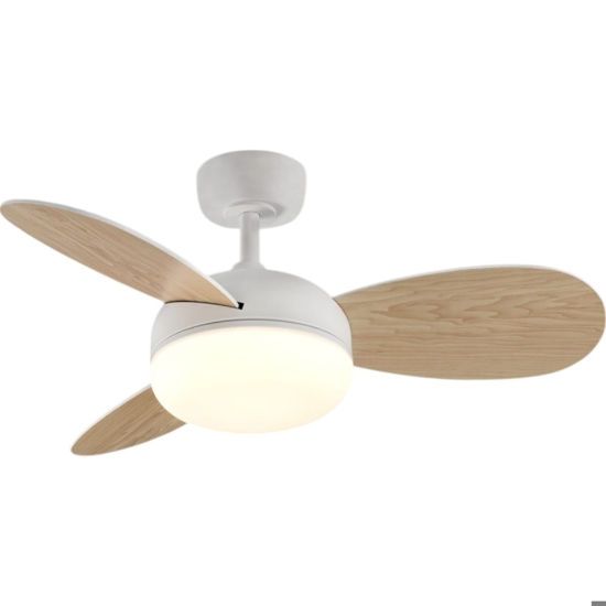 Ventilatore a pale bicolore con luce da soffitto 15mq