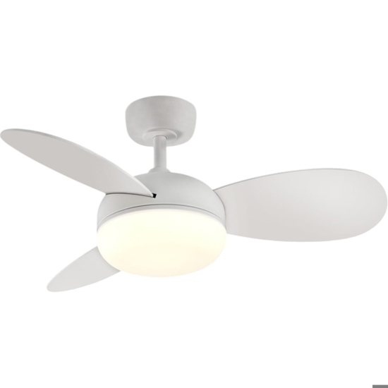 Ventilatore a pale bicolore con luce da soffitto 15mq