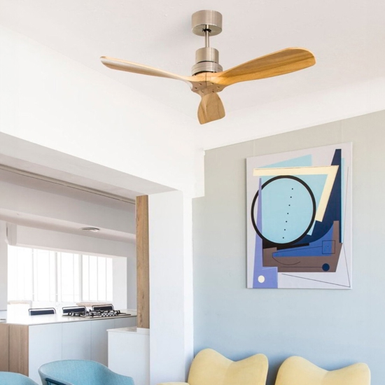 Ventilatore a soffitto 13mq pale di legno pino