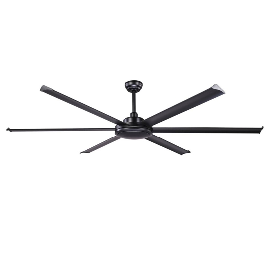 Ventilatore nero da soffitto con telecomando a pale 39mq