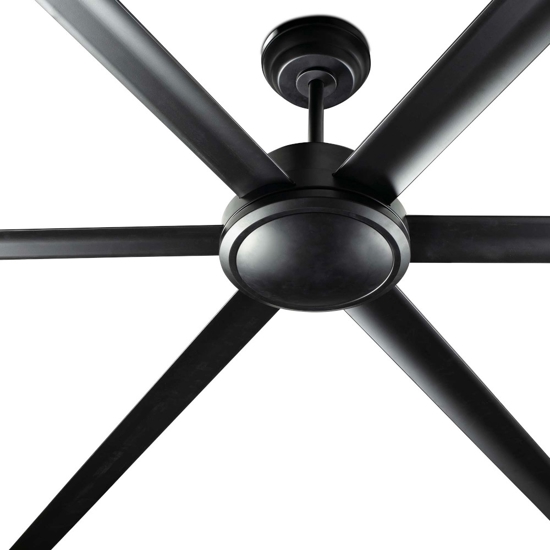Ventilatore nero da soffitto con telecomando a pale 39mq