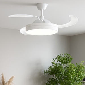 Ventilatore a plafoniera con telecomando bianco da soffitto con luce 20mq