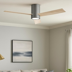 Ventilatore da soffitto grigio con luce telecomando 20mq