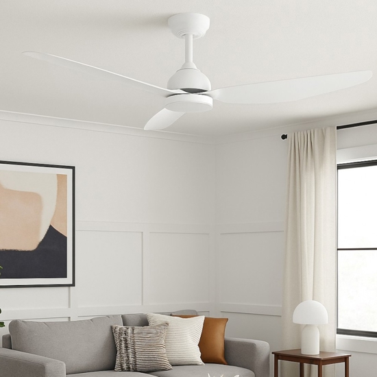 Ventilatore a pale da soffitto con luce bianco 20mq con telecomando