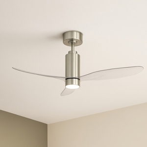 Ventilatore da soffitto con telecomando cromo spazzolato con luce 20mq