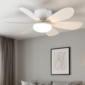 Ventilatore bianco da soffitto con luce telecomando