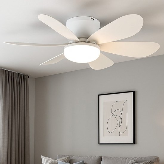 Ventilatore bianco da soffitto con luce telecomando