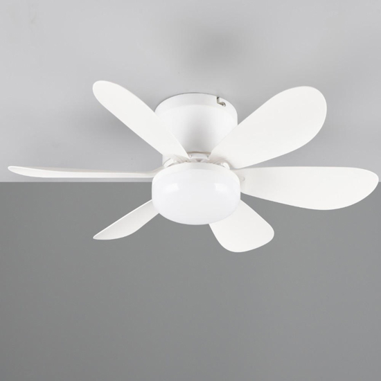 Ventilatore bianco da soffitto con luce telecomando