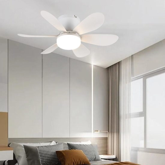 Ventilatore bianco da soffitto con luce telecomando