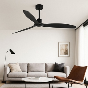 Ventilatore nero a soffitto a pale silenzioso 17mq