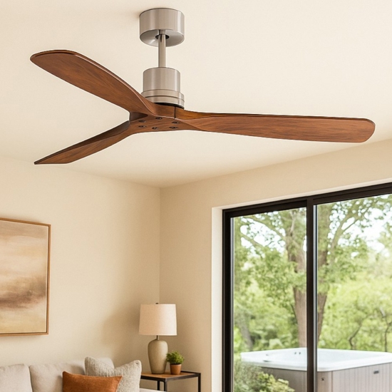 Ventilatore da soffitto 28mq con pale in legno