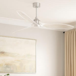 Ventilatore a soffitto 17mq silenzioso pale trasparenti