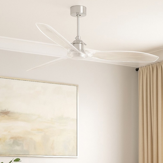 Ventilatore a soffitto 17mq silenzioso pale trasparenti