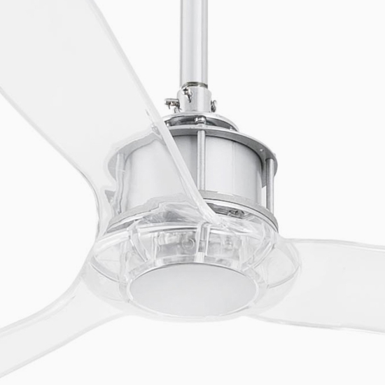 Ventilatore a soffitto 17mq silenzioso pale trasparenti