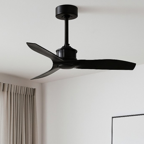 Ventilatore a soffitto 13mq pale nero silenzioso