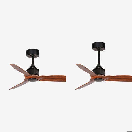 Ventilatore da soffitto nero 13mq pale effetto legno